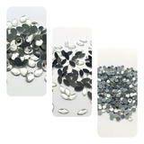 Kit Strass Cristal Hotfix Navete Round E Oval 1200 Unidades