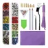Kit Strass Metal Hotfix 1000 Un 2,3,4,5,7mm Caneta 