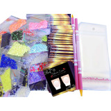 Kit Strass Para Adesivos De Unha Joias Caviar Cartão E Decor