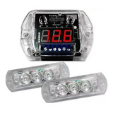 Kit Strobo Rgb Voltímetro 7 Cores 12 Efeitos Automotivo