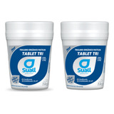 Kit Suall 2 Pote C 5 Tabletes Pastilhas Limpeza Piscinas