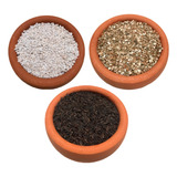Kit Substrato Perlita Vermiculita Arroz Carbonizado 6 L