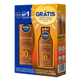 Kit Sun Protetor Solar Protect Bronz Fps30 200ml 100ml Nivea
