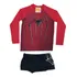 Kit Sunga + Blusa Proteção Solar Infantil Uv50 Homem Aranha