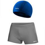 Kit Sunga Boxer Masculina Bolso Lateral Zíper Touca Natação