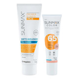 Kit Sunmax Protetor Solar Com Cor Fps65 Primer Facial Fps30