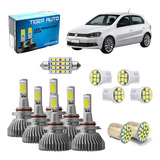 Kit Super Led Automotivo Gol G5 G6 Farol Alto Baixo Milha