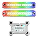 Kit Super Strobo Led Para Som Automotivo Rgb 4 Faróis 12v Deltrônica