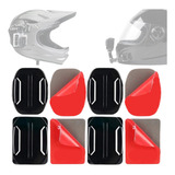 Kit Suporte 4 X Adesivo Curvo Gopro Acessórios Capacete Hero