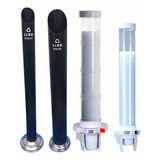 Kit Suporte Alavanca Copo Descartavel Agua E Cafe Lixeira