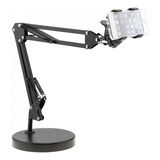Kit Suporte Articulado Mesa C Garra Para Celular Smartphone