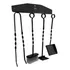 Kit Suporte Com Acessorios Lareira Pintado Preto