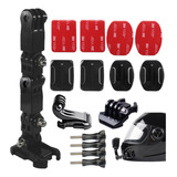 Kit Suporte De Capacete Para Gopro Kit Adesivo Base J Hook