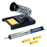 Kit Suporte Ferro De Solda Sugador 3 Protetores De Bico