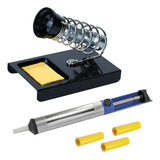 Kit Suporte Ferro De Solda Sugador 3 Protetores De Bico