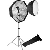 Kit Suporte Para Flash Dedicado Tripé 3 10m Octobox