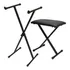 Kit Suporte Para Teclado Musical Em X   Banqueta Saty