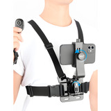 Kit Suporte Peito Cinturão Para Celular Câmera Gopro Premiun