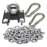 Kit Suporte Preto P Saco De Pancadas Cadeira 60cm Corrente