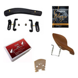 Kit Suporte Queixeira Madeira Espaldeira Encordoamento Breu
