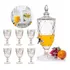 Kit Suqueira Suco 3 Litros   6 Taças Diamond Furta cor Vidro Cor Cinza