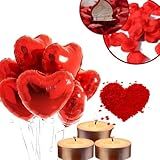 Kit Surpresa Namorados Aljatec 300 Pétalas 14 Velas 12 Balão Te Amo Romântica Decoração Romantica Namorada