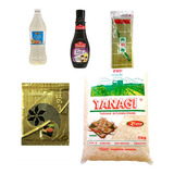 Kit Sushi Arroz Esteira Alga Nori Molho Tarê Tempero Tetsu