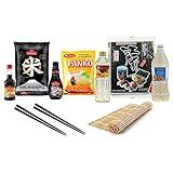 Kit Sushi Premium Shoyu  Tarê  Panko  Nori  Esteira  Arroz  Hashi  Saquê  Vinagre   9 Itens