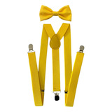 Kit Suspensório Gravata Borboleta Adulto Varias Cores