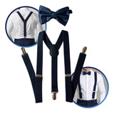 Kit Suspensorio Masculino E Gravata Borboleta Camisa Social Casamento Noivo Padrinhos Adulto Ajustavel Elastico Suspensório Feminino Preto Bege Terracota Verde Marsala Verde Oliva Vermelho Lilas
