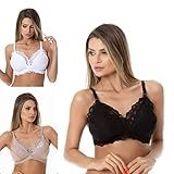 Kit Sutiã De Amamentação Algodão C Renda 3 Pçs Com Cores Sortidas Le Moiselle Íntima KITST034 G Multicolorido 