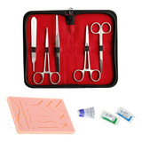 Kit Sutura Completo Avançado Com Simulador De Pele E Estojo