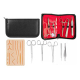 Kit Sutura Completo Avançado Com Simulador De Pele E Estojo