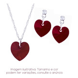 Kit Swarovski Coracao Vermelho