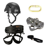 Kit T03b Tirolesa Cadeirinha Mosquetão Capacete