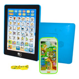Kit Tablet E Celular Educativo Bilíngue 3d Touch Com Música