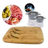 Kit Tábua De Frios Com Forma De Gelo Premium Para Drinks