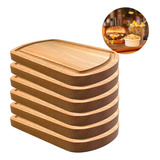 Kit Tabua Oval Retangular Hamburguer Lanche Atacado 10pcs
