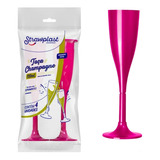 Kit Taças 120ml Plastico Champagne Acrílico Descartável 16un