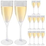 Kit Taças De Champanhe Espumante Em Acrílico Premium Transparente 180ml 12 