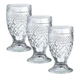 Kit Taças De Vidro Barroco C 4 Uni Vinho Suco Agua Elegancia