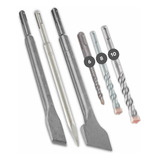Kit Talhadeiras Ponteiro Brocas 6 8 10 Com Encaixe Sds