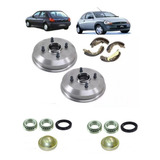 Kit Tambor Freio Lona Sapata Rolamento Ford Fiesta 97 A 2002