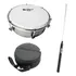 Kit Tamborim Aco Inox Kuringa Torelli Kt055   Capa   Baqueta