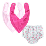 Kit Tapa Fralda 2 Babador Bandana Forro Impermeável Premium
