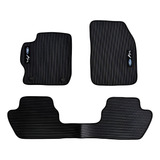 Kit Tapete Carro Borracha Para Ford Ka Inteiriço Bordado