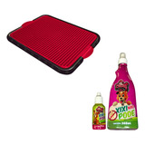 Kit Tapete Higiênico Vermelho   Educador Canino Xixi Pode