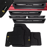 Kit Tapete Logan 2009 Á 2012 Jogo Soleira Protetora Porta
