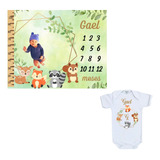 Kit Tapete Mêsversário Animais Da Floresta Body