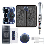 Kit Tapete Mini Massageador E Caneta Acupuntura Musculares